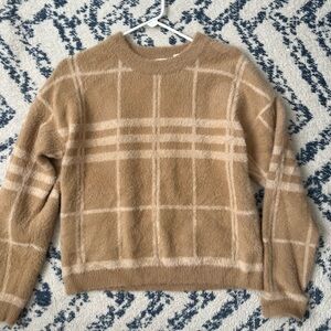 Plaid Tan Sweater